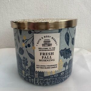 Bath & Body Works fresh fall morning 3 wick Candle NEW